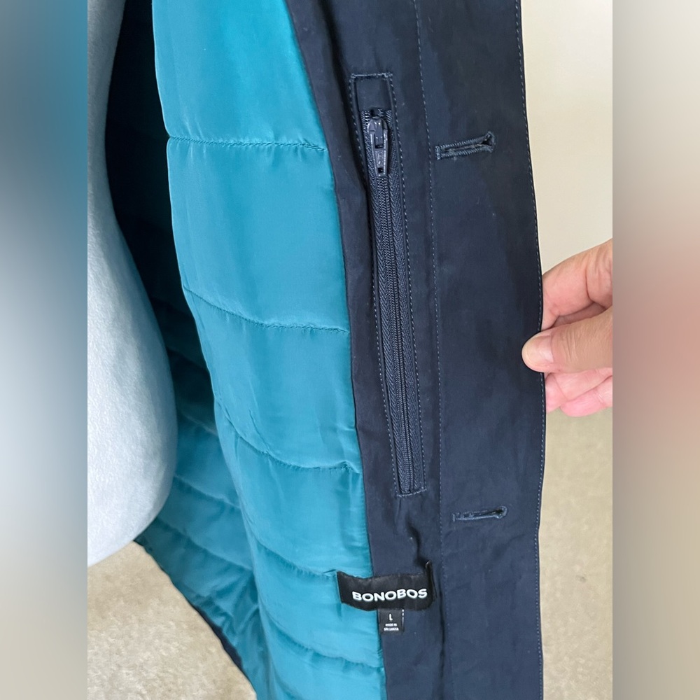 NWOT Bonobos Men's Navy Coat Insulated Parka Size Large - Picture 8 of 17